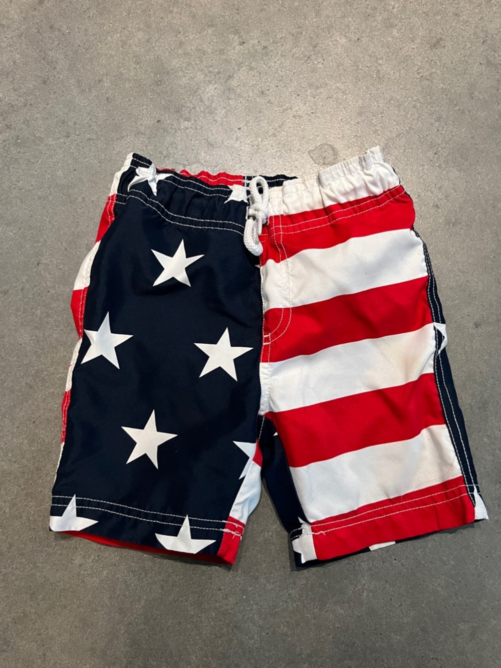 3/$15! Place Sports Patriotic Stars & Stripes Swim Shorts - Red White Blue 4T
